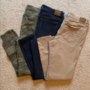 American Eagle lot super stretch jeggings sz 10